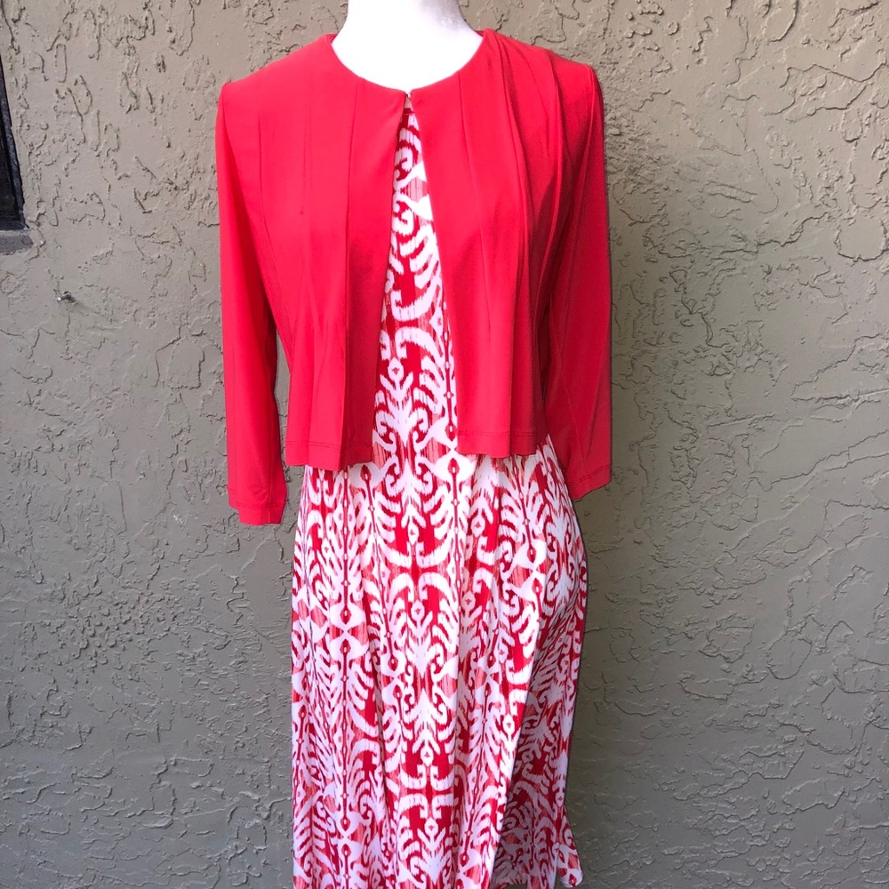 Women’s Two Piece Coral and White Dress